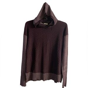 Smartwool Shadow pine sweater hoodie maroon women Small